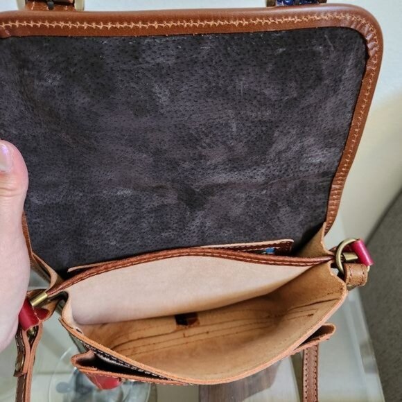 Florencia MADE IN ITALY Small Leather Handbag Black, Burgundy ,Brown and… - Picture 12 of 17